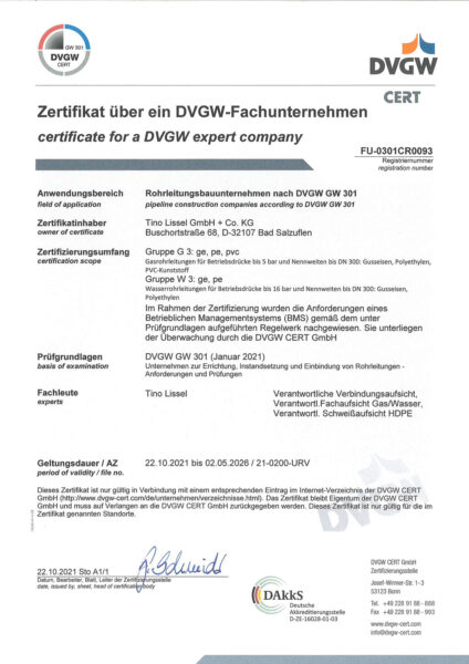 DVGW Zertifikat